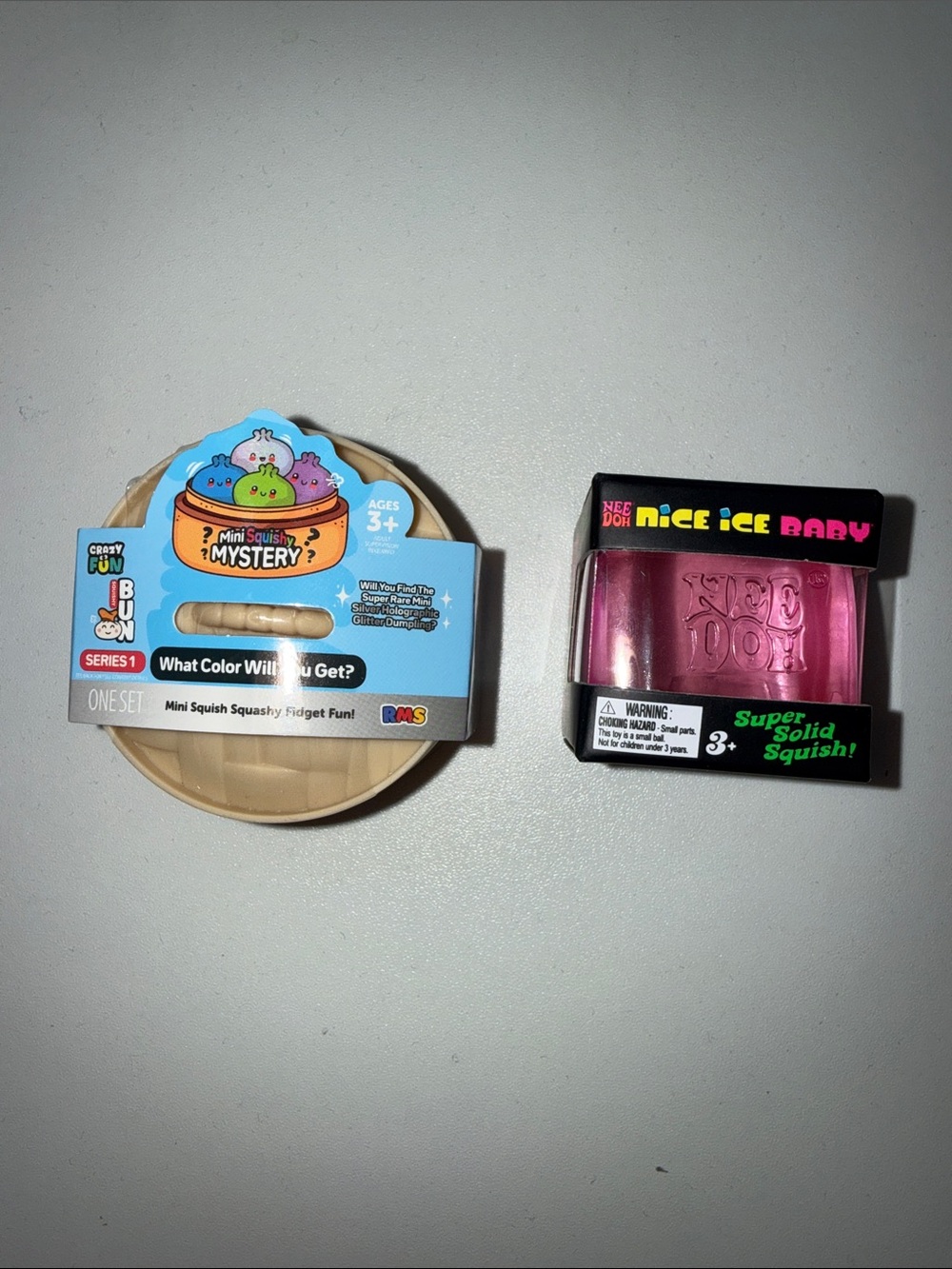 Mini Squishy Mystery & Mini Nee Doh Nice Ice Baby Set-Pink